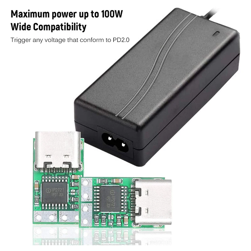 USB C PD2.0/3 0 в DC преобразователь модуль питания декодирование Быстрая зарядка