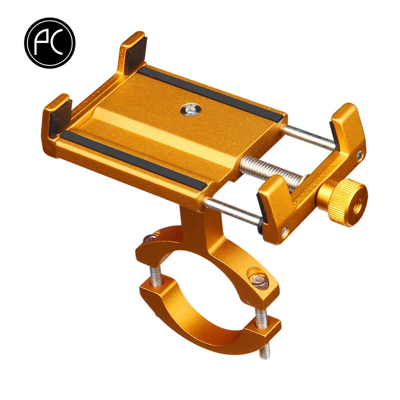 Gold PCycling велосипедный держатель алюминиевый сплав держатель для телефона Мобильный навигационный Кронштейн регулируемый держатель MTB велосипедная Часть Аксессуары - Цвет: Gold