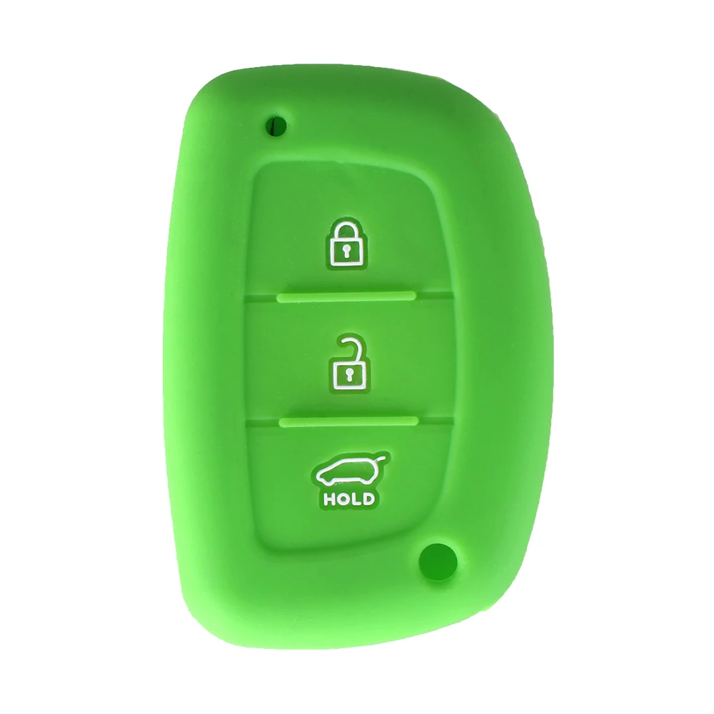 Силиконовый чехол KEYYOU для автомобильного ключа с 3 кнопками Hyundai IX25 IX35 IX45 Elantra Accent