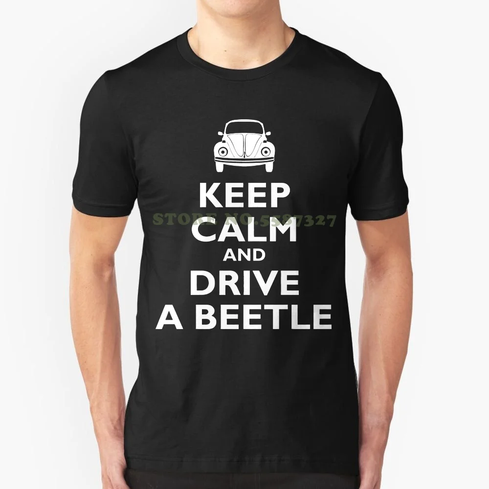 

Мужская хлопковая футболка с принтом надписи Keep Calm And Drive A Beetle-мужская футболка с круглым вырезом-7 цветов