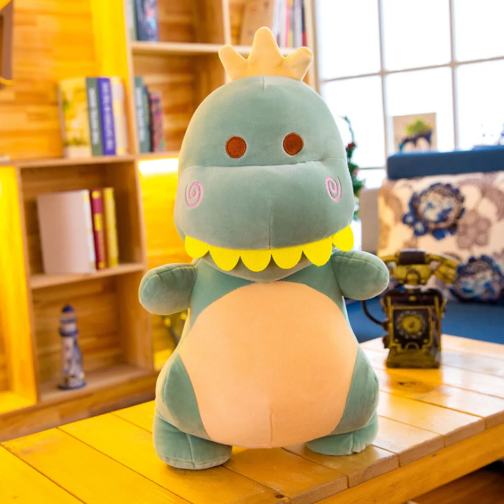 Мягкая мультяшная Подушка динозавра с большими зубьями 23 см Детская кукла