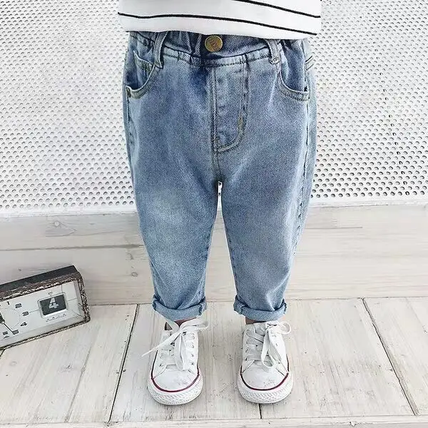 

Pants Ankle Length Elastic Waist Loose Solid Cotton New Fashion Comfortable Cute Lovely Simple Spring Auutmn Children Girls