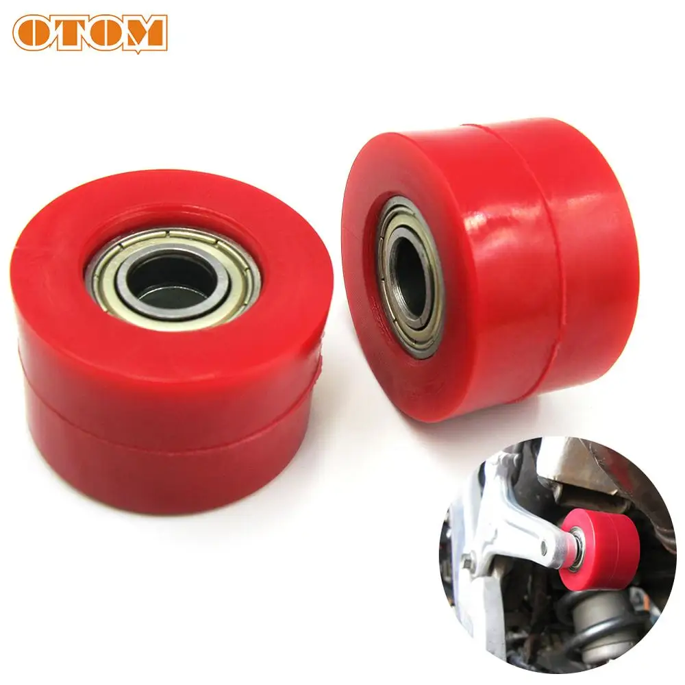 

OTOM 2 Pcs Drive Chain Roller Pulley Wheel Slider Tensioner Wheel Guide For Street Bike Enduro Motorcycle Motocross CRF 8mm 10mm