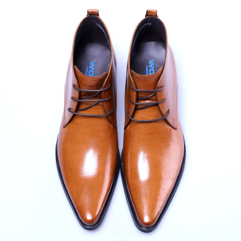 

Men Ankle Boots Fashion Chelsea Boots Genuine Leather Dress Boots Winter Vintage Classic Male Casual Boots G54