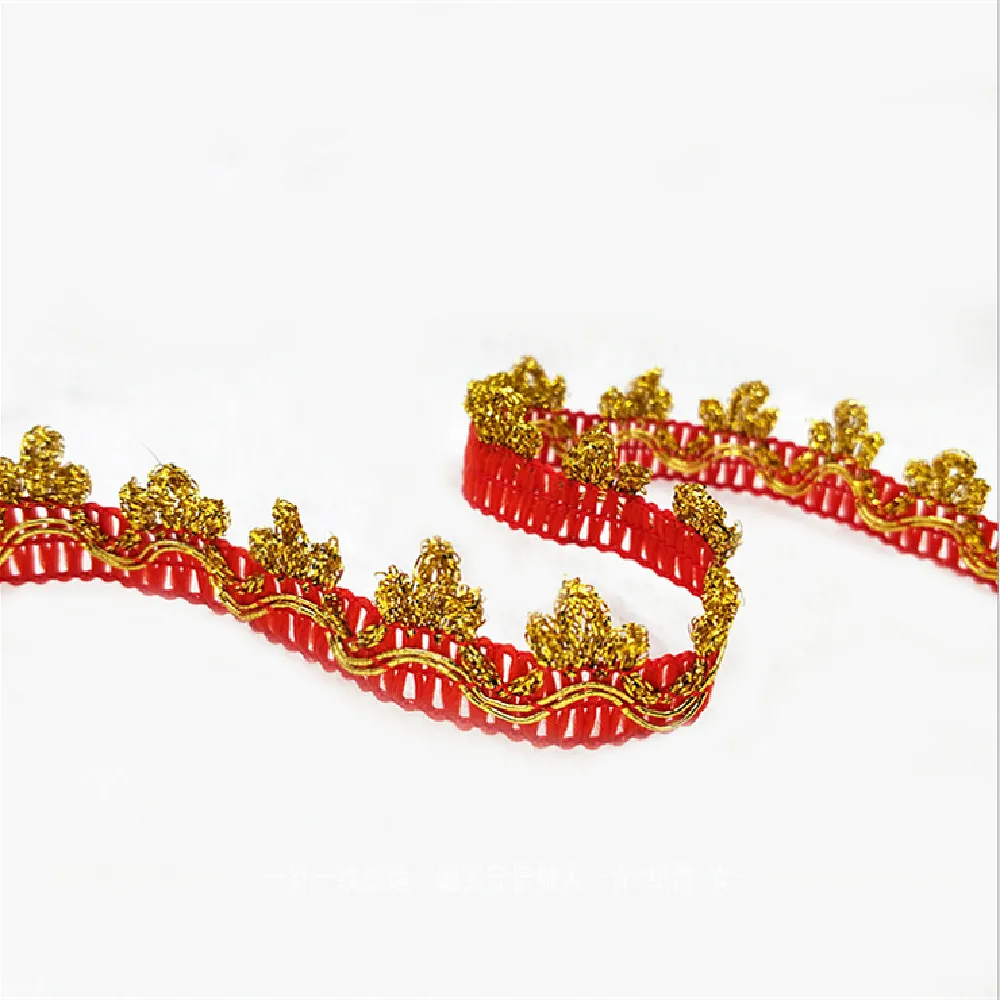 Rich Gold Lace Braid Ribbon Bright Silver Crochet Trims 50 Yds/Lot Cosplay Band Sewing Trim 2cm | Дом и сад