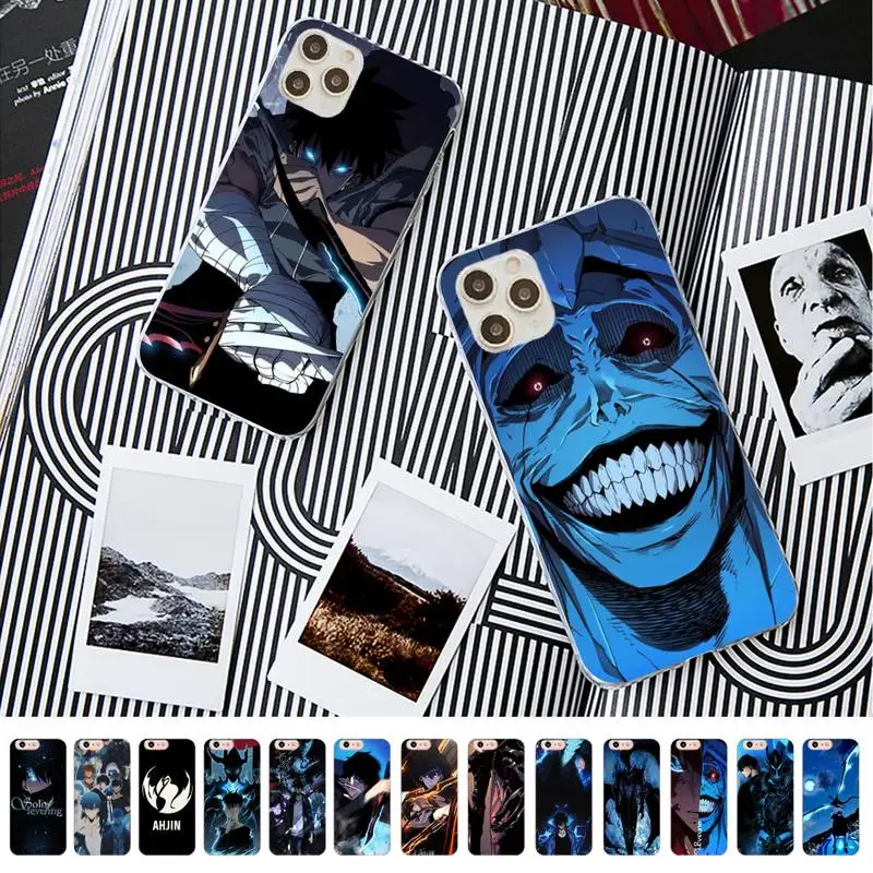 

Anime solo leveling Sung Jin woo Phone Case for iPhone 13 11 12 pro XS MAX 8 7 6 6S Plus X 5S SE 2020 XR case