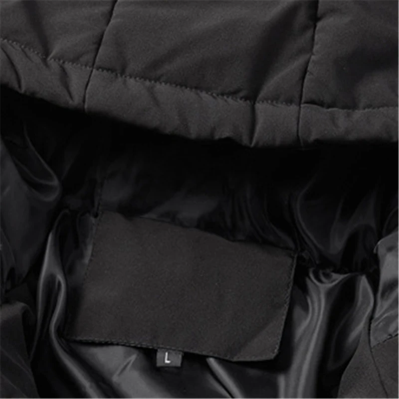 RUELK 2020 Winter Mens Fashion Padded Jacket Padded Jacket Smart Heating Padded Jacket Hooded Electric Heating Jacket Large Size