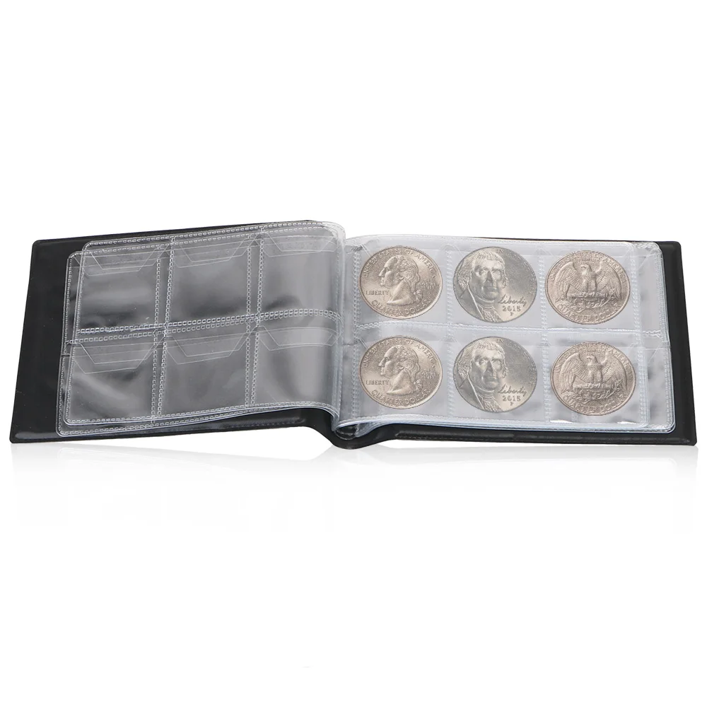 Album For Coins Badges Stamp 60 Pockets Coin Holder Albums Storage Bag Commemorative Gifts Collection Book | Дом и сад
