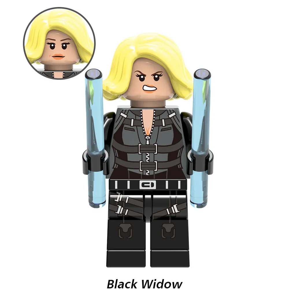 Мстители Marvel Супер Герои Железный человек Тор Черная Вдова совместимые Legosins