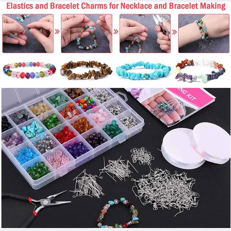 

Beads for Jewelry Making, Jewelry Necklace Making Gemstones for Jewelry Earring Necklace and Bracelets Making Supplies