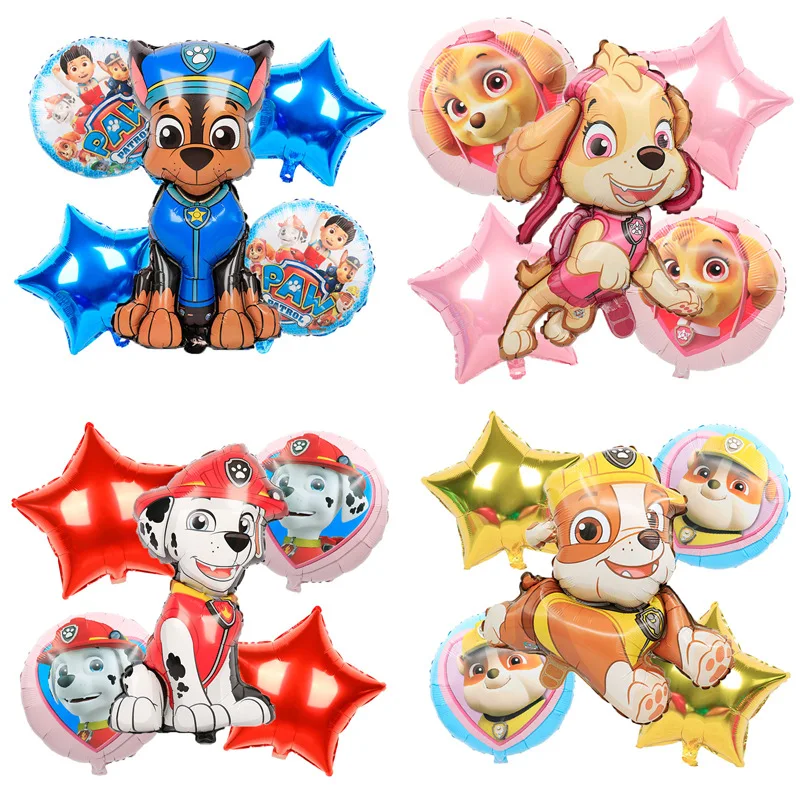 

18 Inch Paw Patrol Balloon Set Marshall Skye Rubble Cartoon Children's Birthday Party Decoration Aluminum Foil Balloon Kids Gift