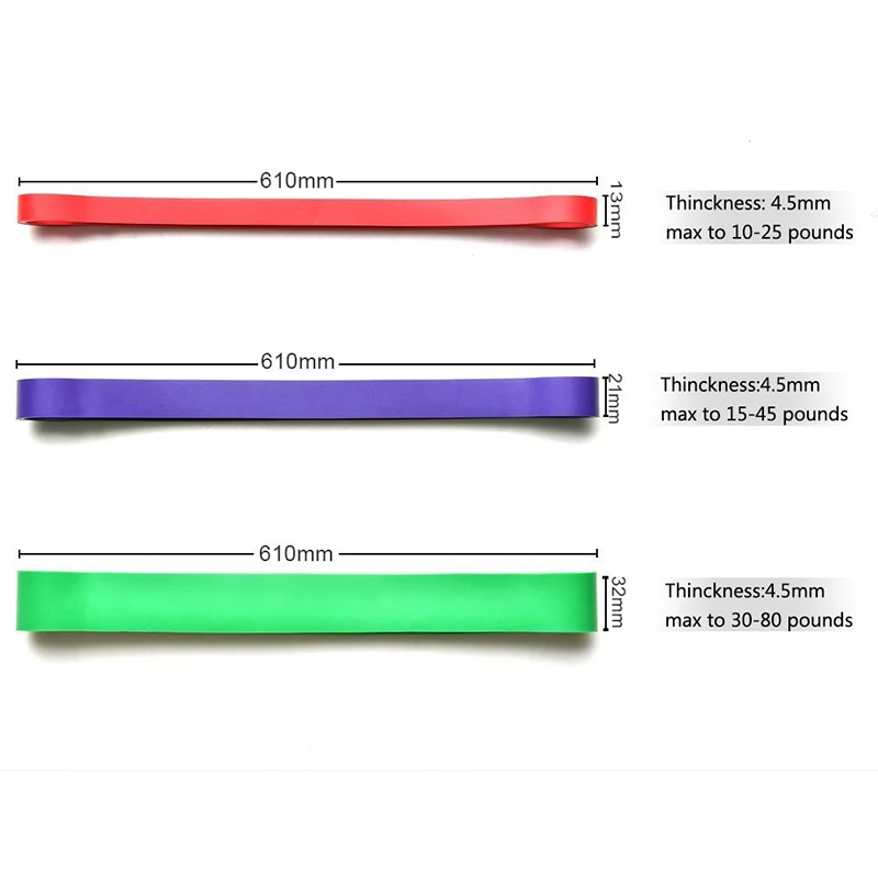 Latex Resistance Band Exercise Elastic Workout Ruber Loop Strength Pilates Fitness Equipment Training Expander | Спорт и развлечения