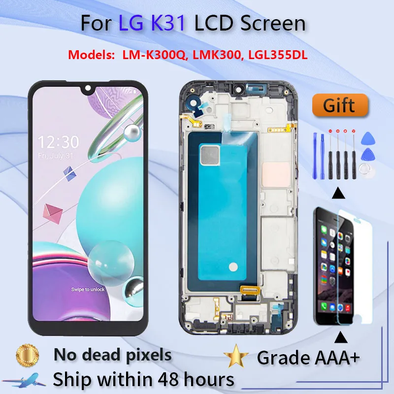 5 7 "Совершенно новый дисплей для LG K31/Aristo LM LCD K300/K8x кодирующий преобразователь