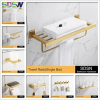 barhroom hardware sets sdsn brushed gold bathroom hardware set space aluminum toilet brusher holder bathroom towel rack hook