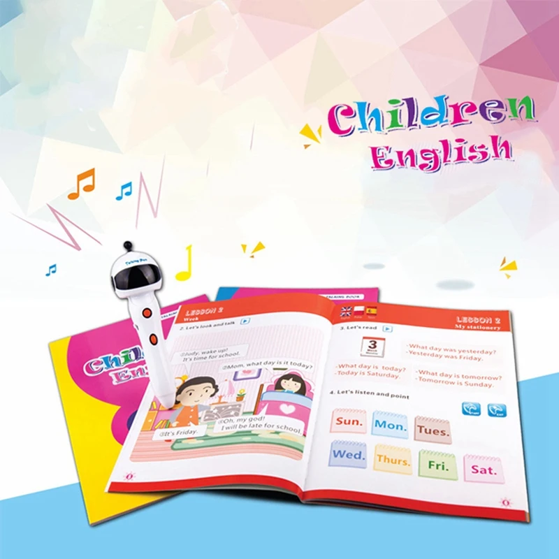 

Детская ручка для чтения цифровая ручка для чтения 8G с поддержкой обучения, 6 языков, испанский, французский, арабский, корейский, английский...