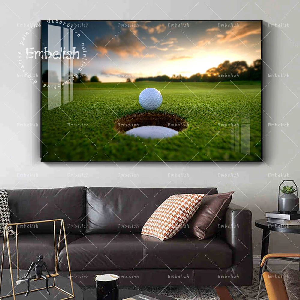 

HD Prints Pictures Home Decor Framework 1 Piece Golf Ball Course Canvas Paintings Leisure Sport Landscape Poster Wall Art