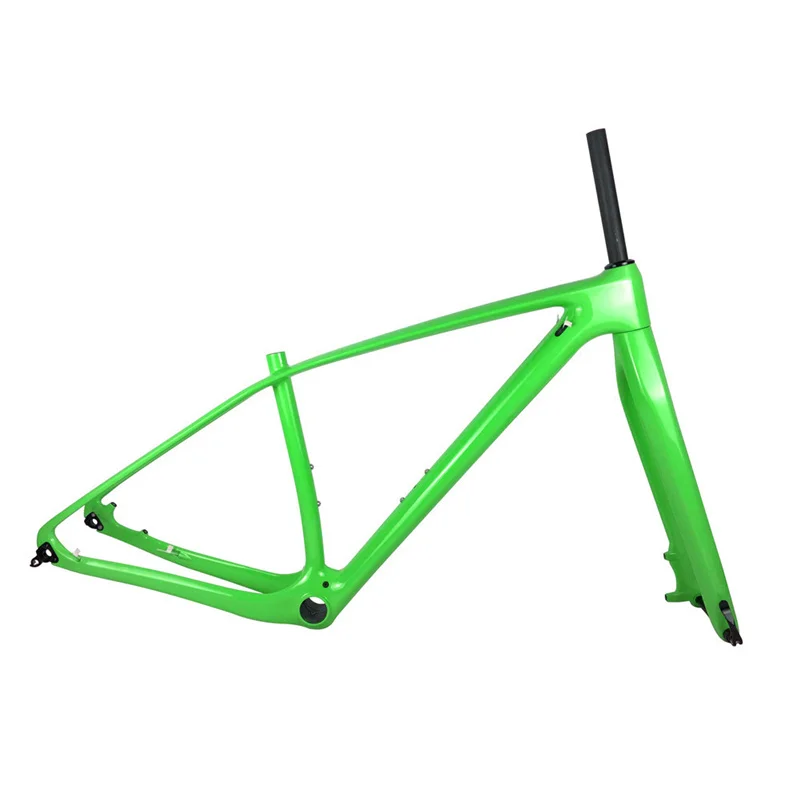 Green Spcycle T1000 карбоновая рама и вилка для горного велосипеда 27,5 er 29ER карбоновые рамы с 15*100 мм через ось вилки PF30 гарнитура - Цвет: Green
