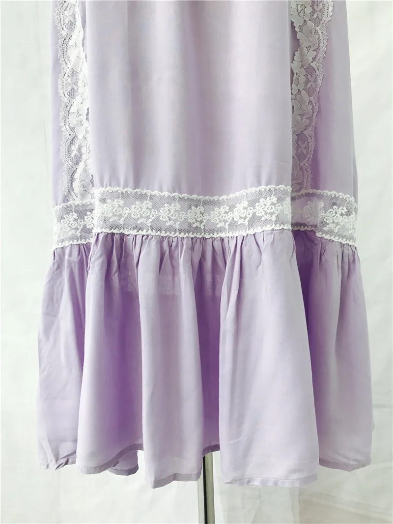 Ночная рубашка Пижама для дома кружевное платье Однотонная ночная сорочка сна и