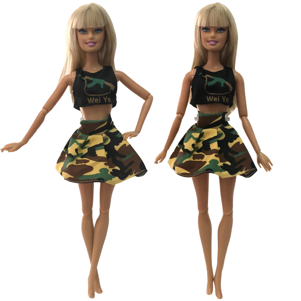 NK кукла армейское Платье Военная униформа женский жилет шорты топ Косплей наряд