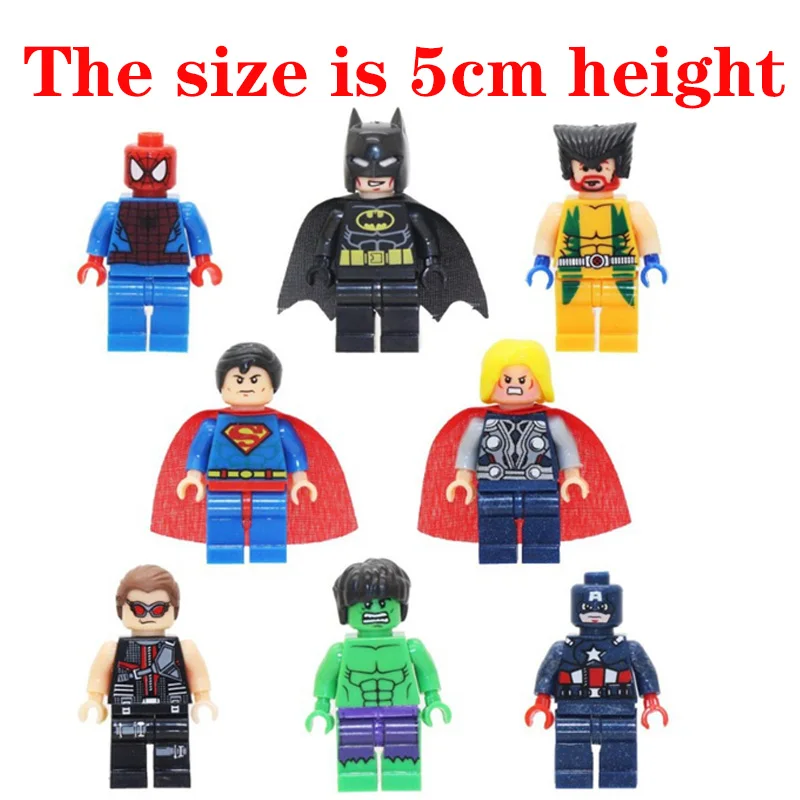 8pcs Super Heroes 30 см Marvel Мстители Веном Бэтмен Супермен флэш танос Халк Росомаха Черная пантера Человек-паук фигурка куклы игрушки для детей - Color: 8pcs Super Heroes