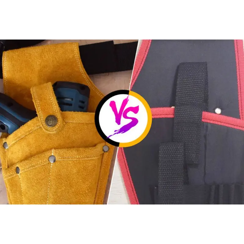 

Wearable Waist Pack Electric Drill Bag Screws Nails Drill Bit Pouch Bag Cowhide Wearable Waist Pack Electric Drill Bag