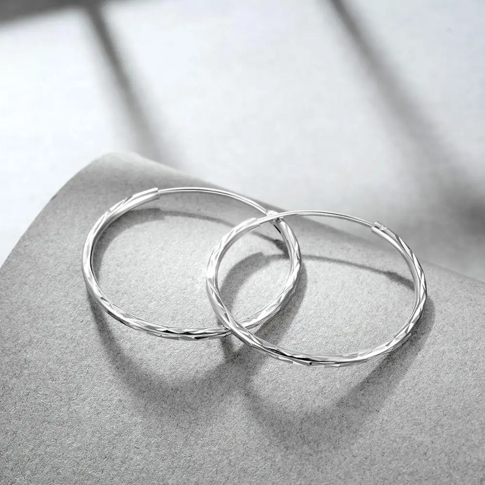 Серьги-кольца женские из серебра 925 пробы 2-6 см | Украшения и аксессуары
