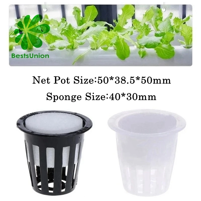 

10pcs 38.5MM DIY Mesh Pot with Nursery Sponge Greenhouse Organic Vegetable Soilless Cultivation Planting Cup