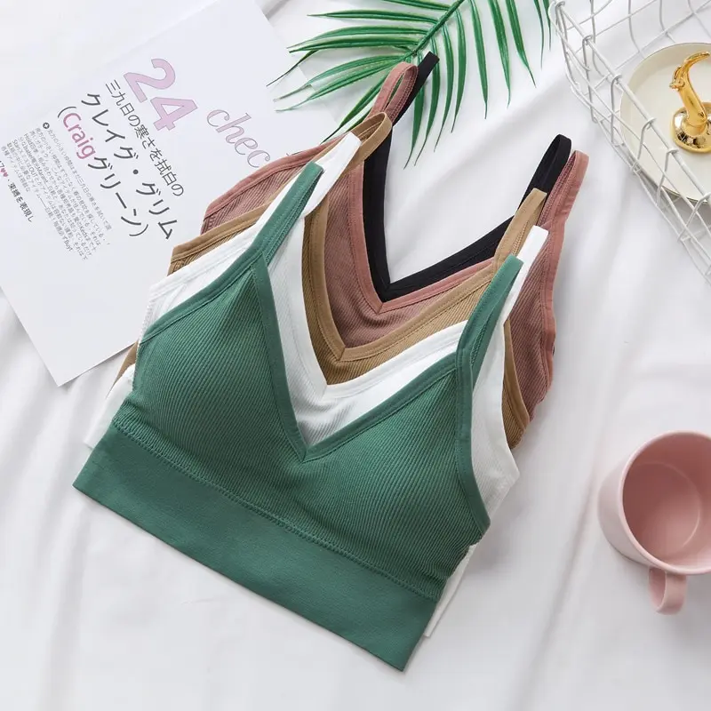 

Women Sexy Crop Tops Bra Tube Top Female Streetwear Sleeveless Seamless Sports Bra Crop Camis Top Tee Bandeau Top Basic Tank