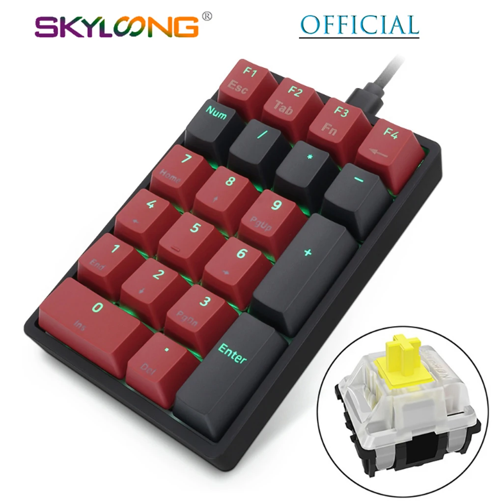 Хит продаж переключаемые клавиши SK21 Numpad PBT RGB подсветка Тип C полностью