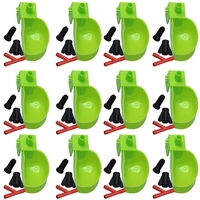 12 pcs bird waterers automatic drinking hanging cups for pigeon parrot quail water feeder bird water drinking tool