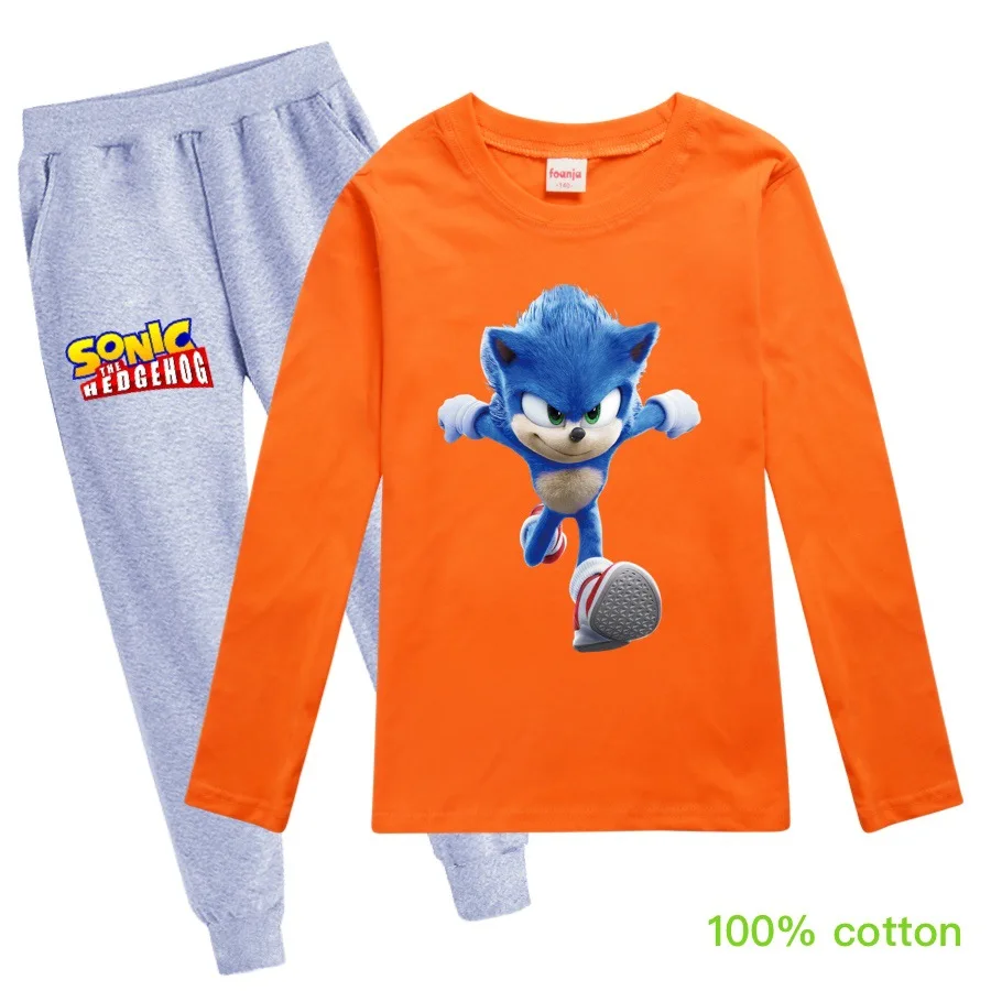 Новинка 2021 пижамный комплект для маленьких детей хлопковая футболка с длинным