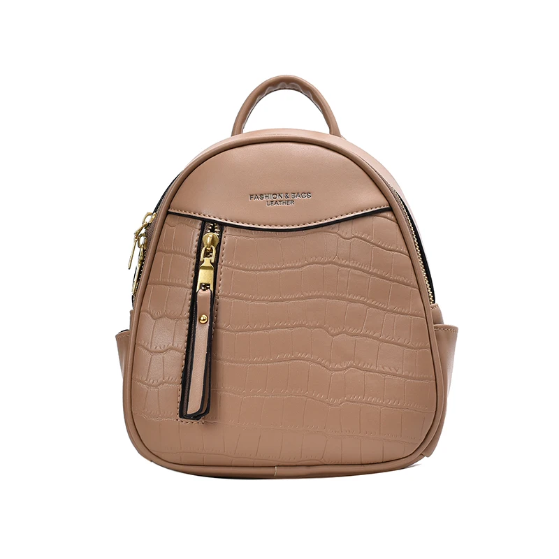 

Korean Backpack 2020 New Fashion School Bag Alligator Pattern Waterproof Backbag PU Travel Bagpack Female Portable A322