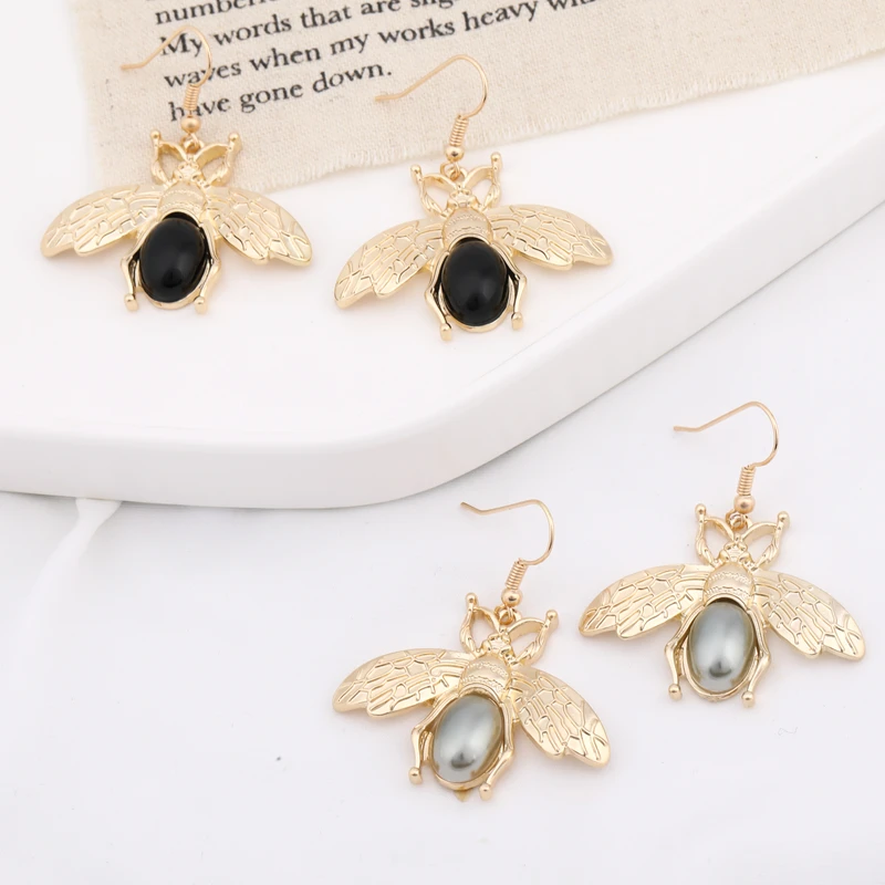 Женские серьги подвески в форме пчелы XQ европейском и американском стиле крупные