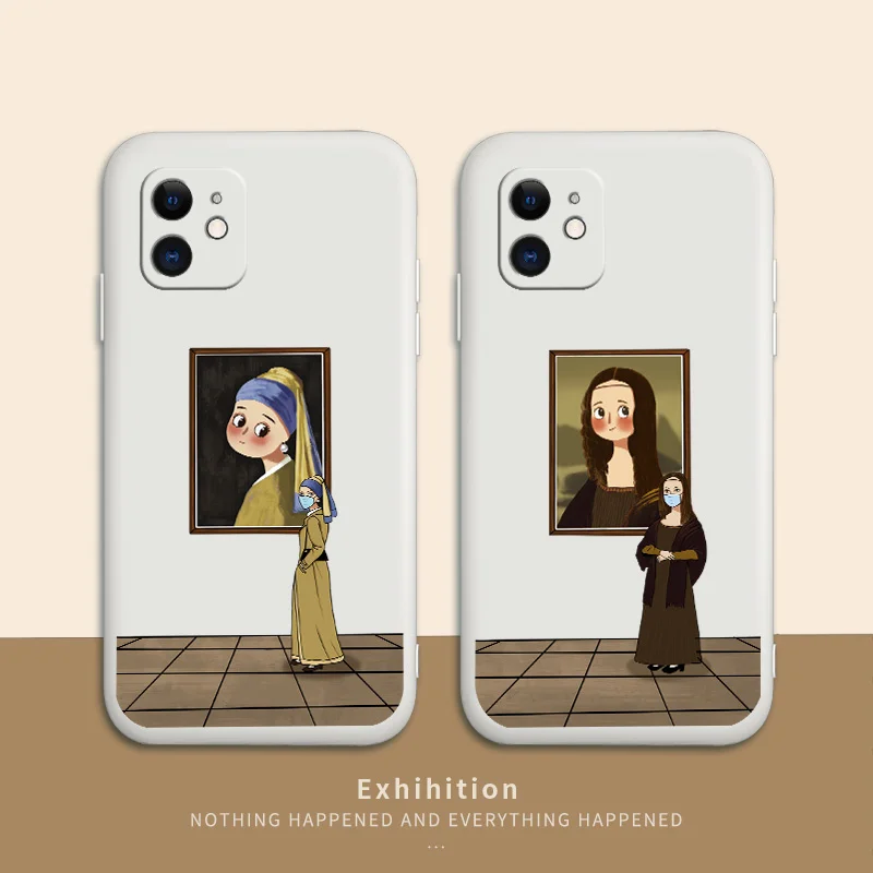 

Mysterious Girl Phone Case For iPhone 12 Pro Max 11 X XS XR XSMAX SE2020 8 8Plus 7 7Plus 6 6S Plus Liquid Silicone Cover