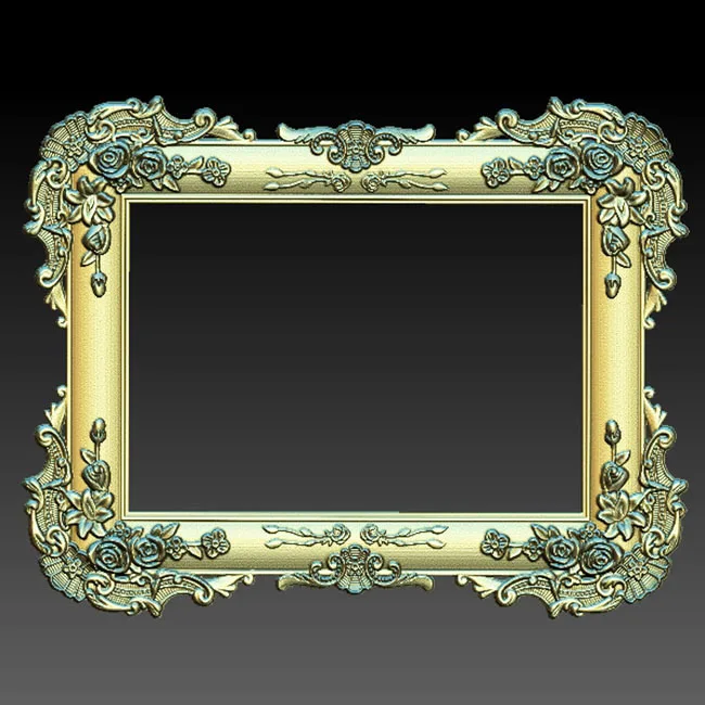 Цифровая 3d-рамка рельef для станка с ЧПУ в формате STL изысканная фоторамка резьбой