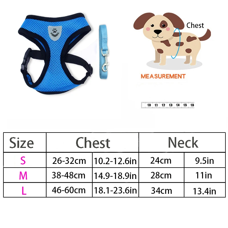 Воздухопроницаемый комплект из нагрудного ремня и для щенков кошек Регулируемый