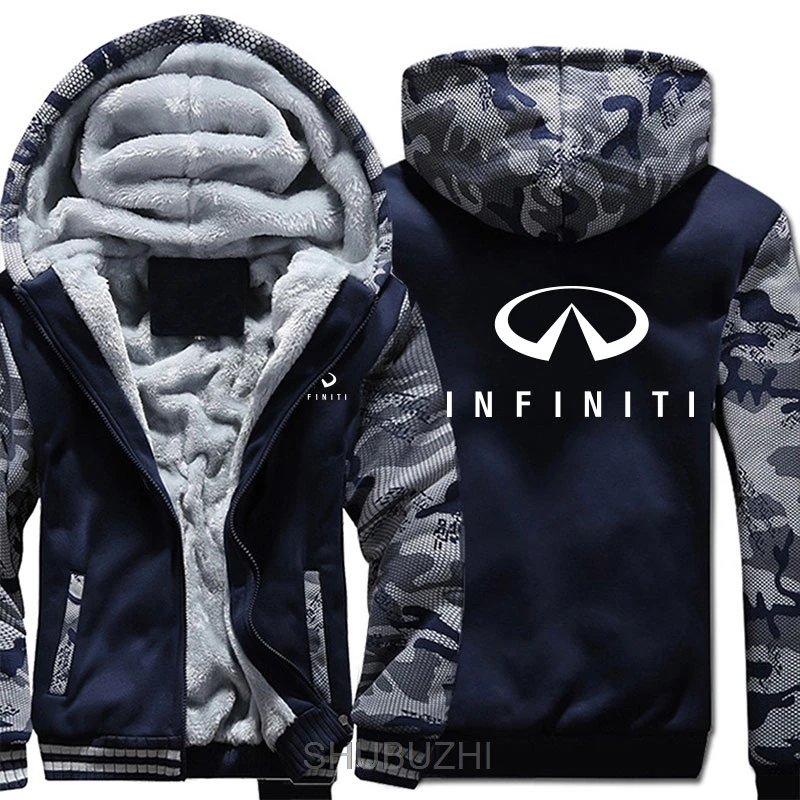 same as picture Осень зима мужские толстовки флисовые с капюшоном Infiniti толстые толстовки на молнии утолщенное пальто Верхняя одежда Куртка Рождественская Подарочная одежда - Цвет: same as picture