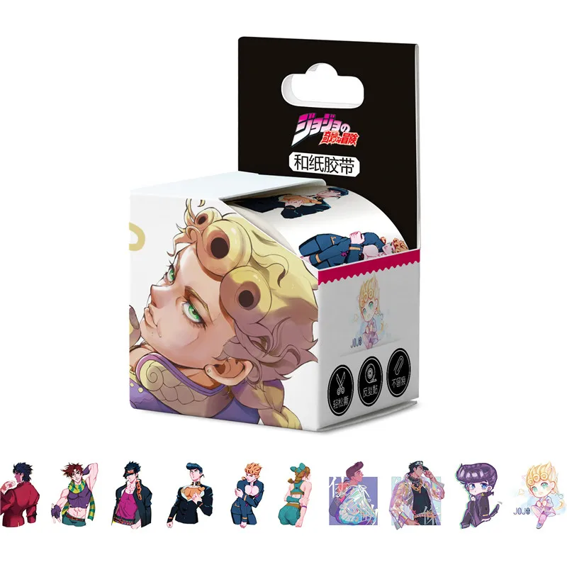 

10 boxes/lot Anime JoJos Bizarre Adventure Tape TOY Jonathan Joseph Joestar Brando Washi Tape Paper Hand account sticker