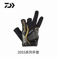 2021 new daiwa tournament fishing gloves thin breathable 3 finger cut outdoor mittens for men dg 10020t