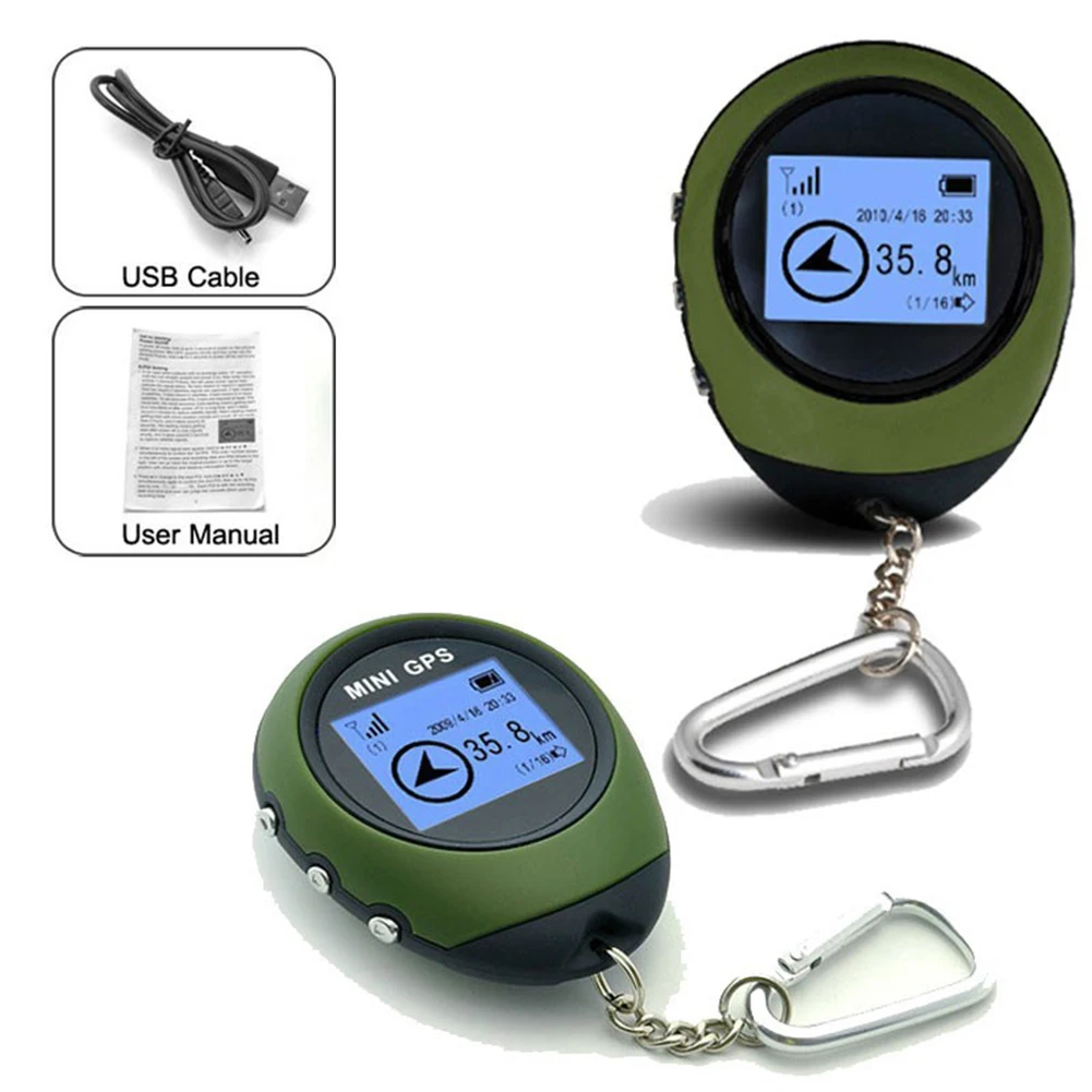 

Travel USB Rechargeable Mini GPS Navigation Locator Anti-Lost Handheld Finder GPS Electronic Compass for Outdoor Travel