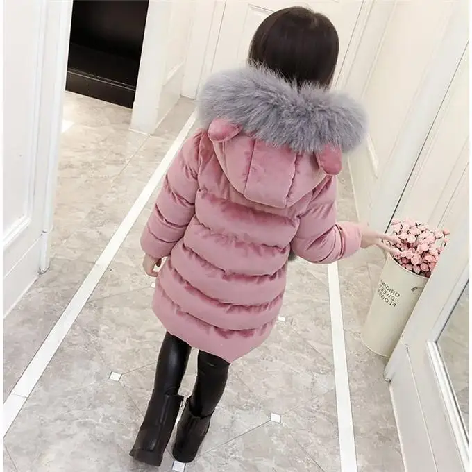 Зимняя детская одежда для девочек холодная зимняя теплая маленьких пальто
