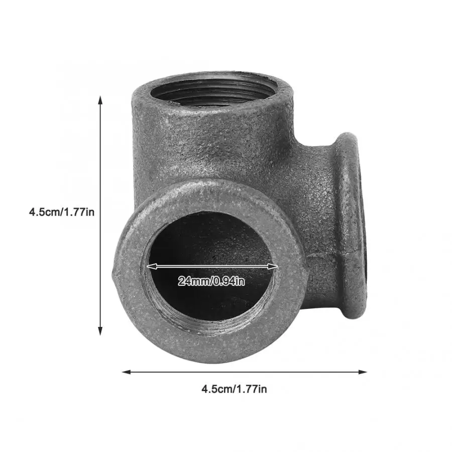 COMBUYFIT 2 шт./лот боковой Выпускной Колено 90 градусов 3-сторонний Тройник черный