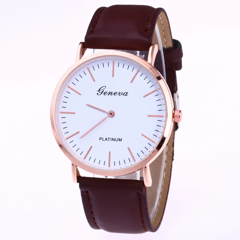 

GENEVA 2019 Fashion Women Watches Simple Romantic Leather Band Watch Women's Wrist Ladies watch relogio feminino reloj mujer