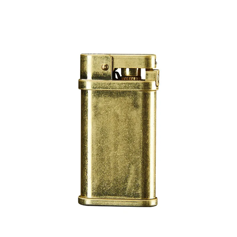

Brass Flint Free Fire Lighter Retro Torch Grinding Wheel Kerosene Gasoline Pipe Lighter Cigarette Oil Windproof Gadgets For Men