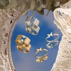 LETAPI Модная Золотая Бабочка Кольца для мужчин и женщин набор дружбы обручальные Открытые Кольца 2022 ювелирные изделия