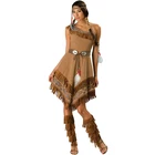 Женский карнавальный костюм на Хэллоуин, костюм спасательного племени, наряд принцессы родной девушки, косплей, нарядное платье Вечерние