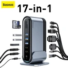 USB-концентратор Baseus 17 в 1, USB 3,0, VGA, 2,0, с адаптером питания