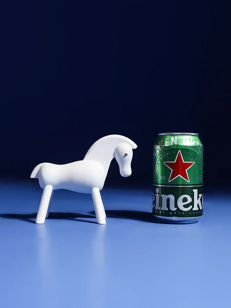 Simple Creative Black and White Pony Ornaments Modern Home Living Room Tv Cabinet Animal Furnishings | Дом и сад