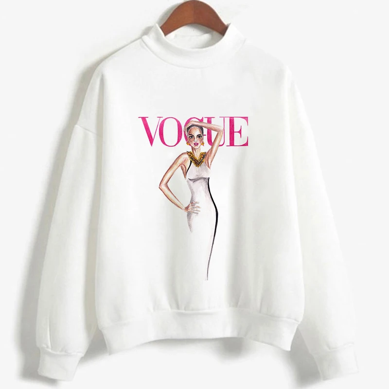 

Women Kpop Harajuku Long Sleeved Hoodie Vogue Sexy Lady Print O Neck Stylish Harajuku Pullover Sweatershirt Plus Size Hoody Lady