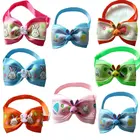 100 шт., пасхальный галстук-бабочка для кота, кролика, бабочки для домашних собак, галстук ручной работы, бант, аксессуары для собак, для маленьких собак